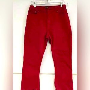 Rich Red Abercrombie and Fitch Mom Jean